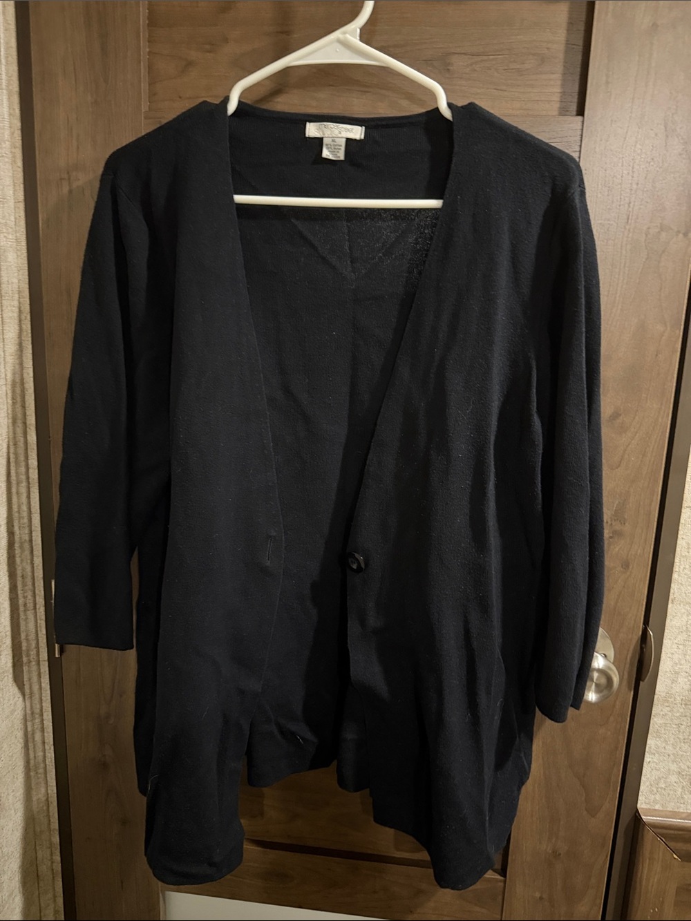 Mercer Street Studio Black Open-Front Cardigan